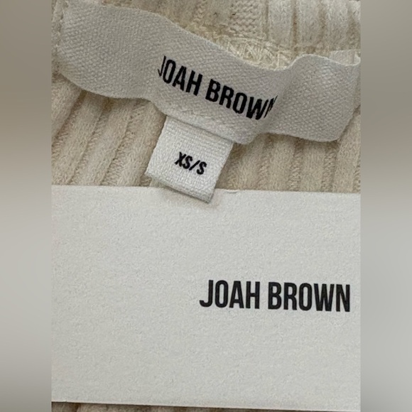 SOLD JOAH BROWN Fitted Mini Flare Pant Natural Luxe Knit NWT Size XS/Small - Picture 10 of 13